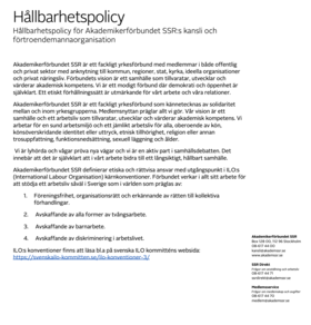 Hållbarhetspolicy