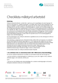 IDEA - Målstyrt arbete, checklista