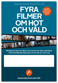Filmaffisch fyra filmer om hot och våld