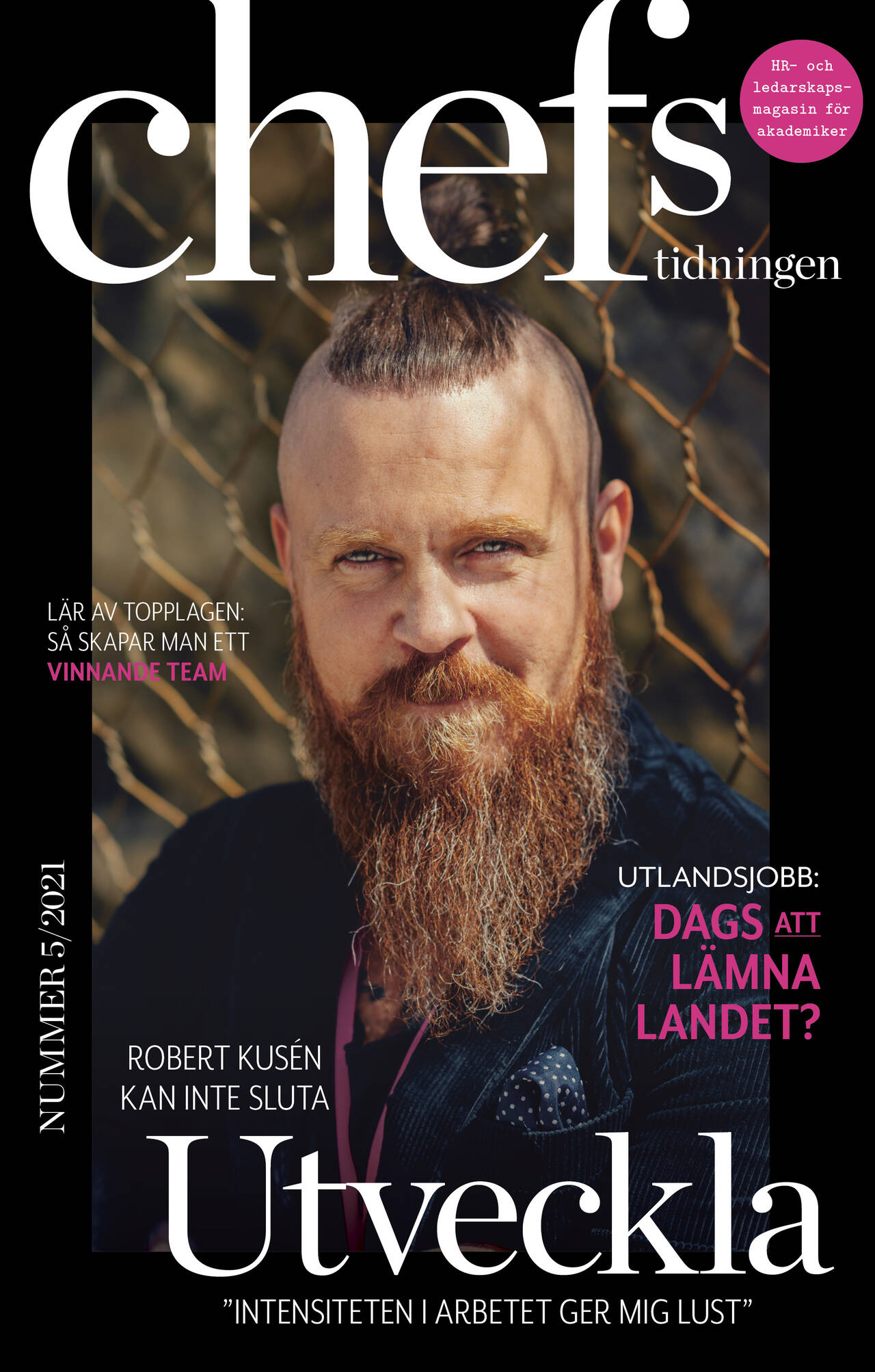 Omslag av Chefstidningens nya nummer. 
