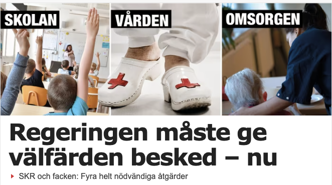 Regeringen måste ge välfärden besked - nu Aftonbladet debatt